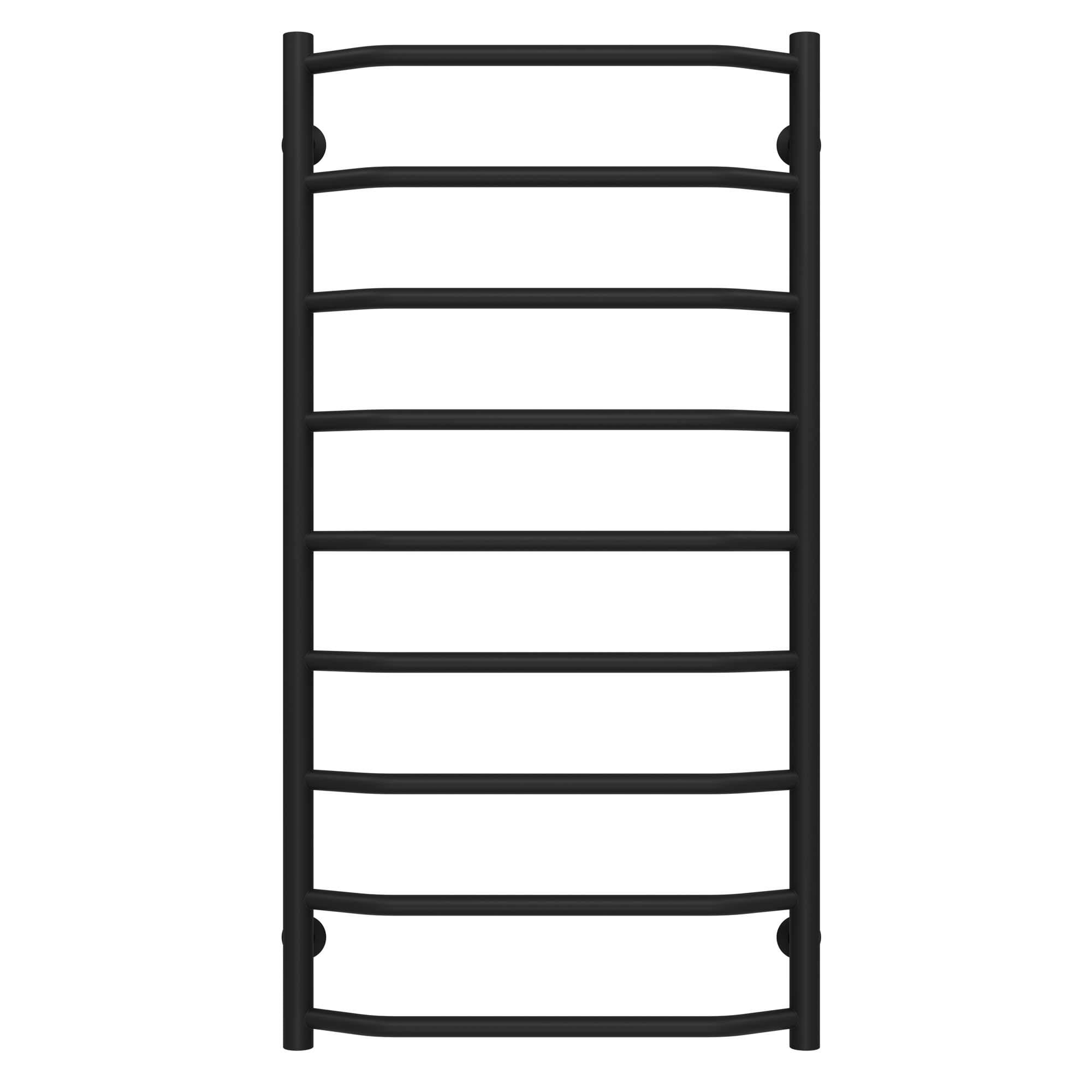 Полотенцесушитель водяной Deffi Трапеция П9 нижнее подключение нержавеющая сталь 500х1000 мм Черный (C.TR.100.50.9.B.A)