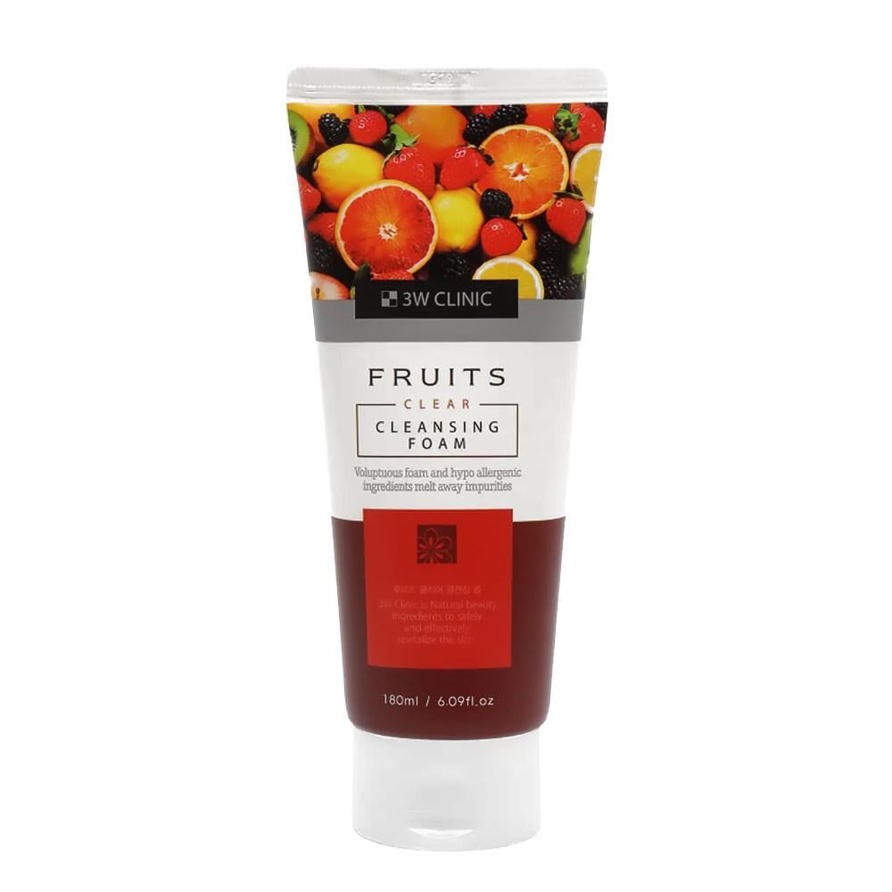 Пінка для вмивання 3W Clinic Fruits Clear Cleansing Foam з фруктовими екстрактами 180 мл (2005776584)