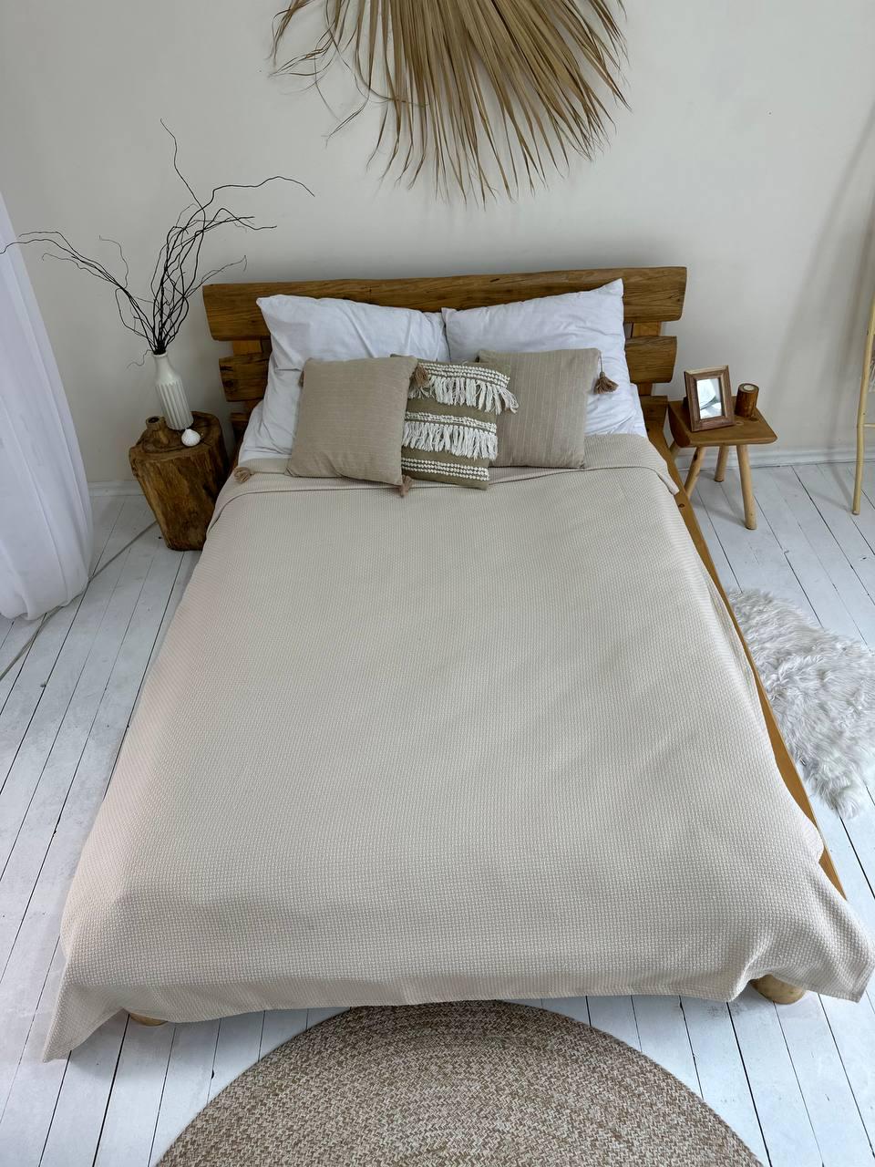 Покривало SOFT бавовна 220x230 см Бежевий (18289105) - фото 3 Покривало SOFT бавовна 220x230 см Бежевий (18289105) - фото 3