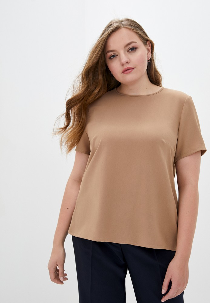 Блуза Jhiva з коротким рукавом р. 54 Бежевий (70049290)