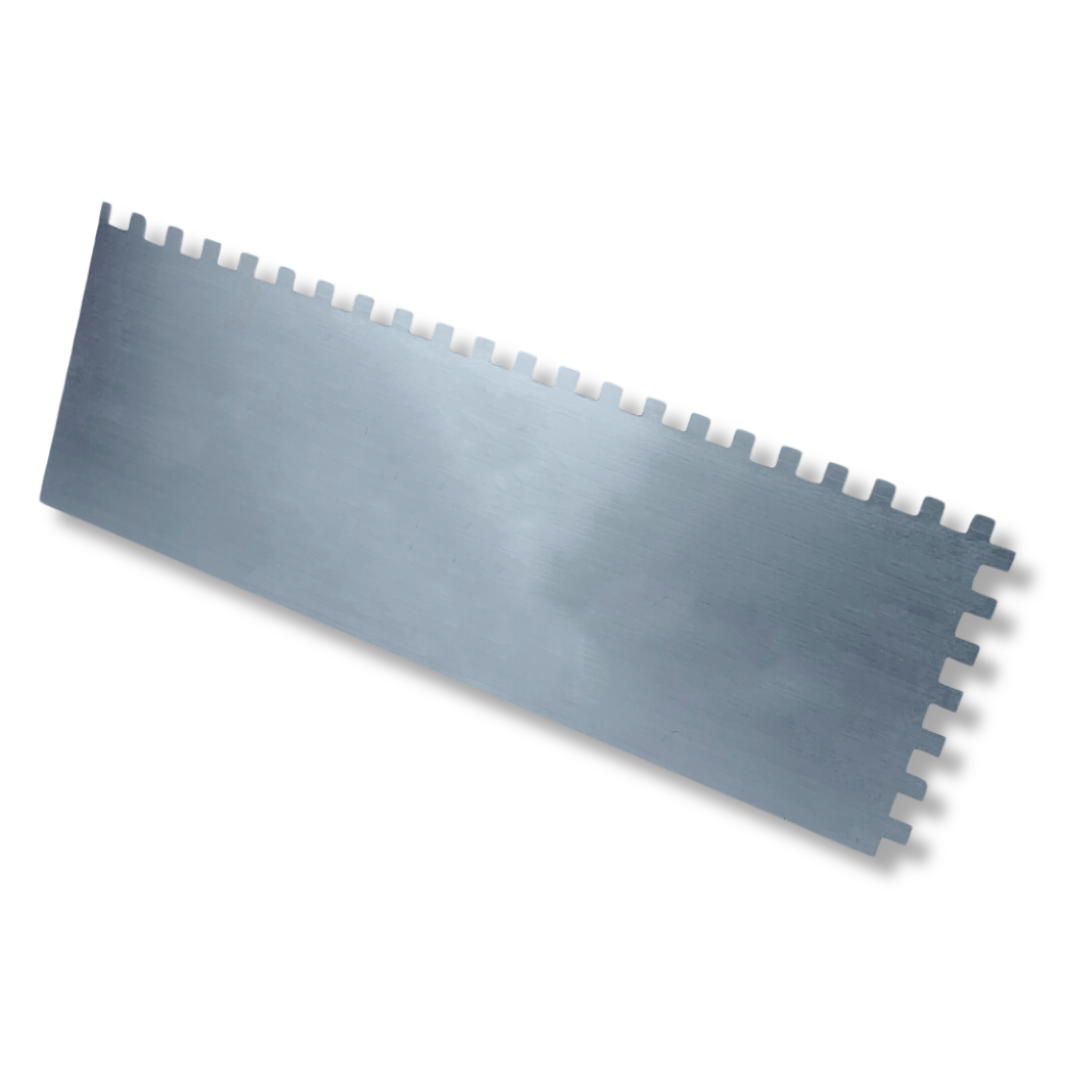 Гладилка зубчатая штукатурная Notched Trowel Open Handle 35 см зуб 8 мм Желтый (201) - фото 2