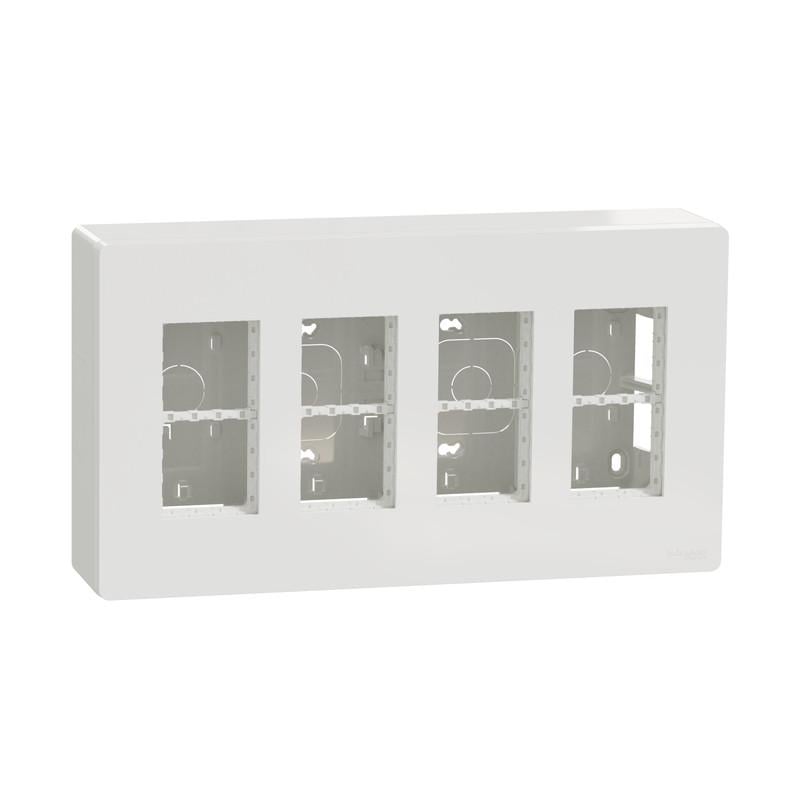 Блок Schneider Electric Unica System открытая вставка+ 4х2 ABS Белый (NU124418)