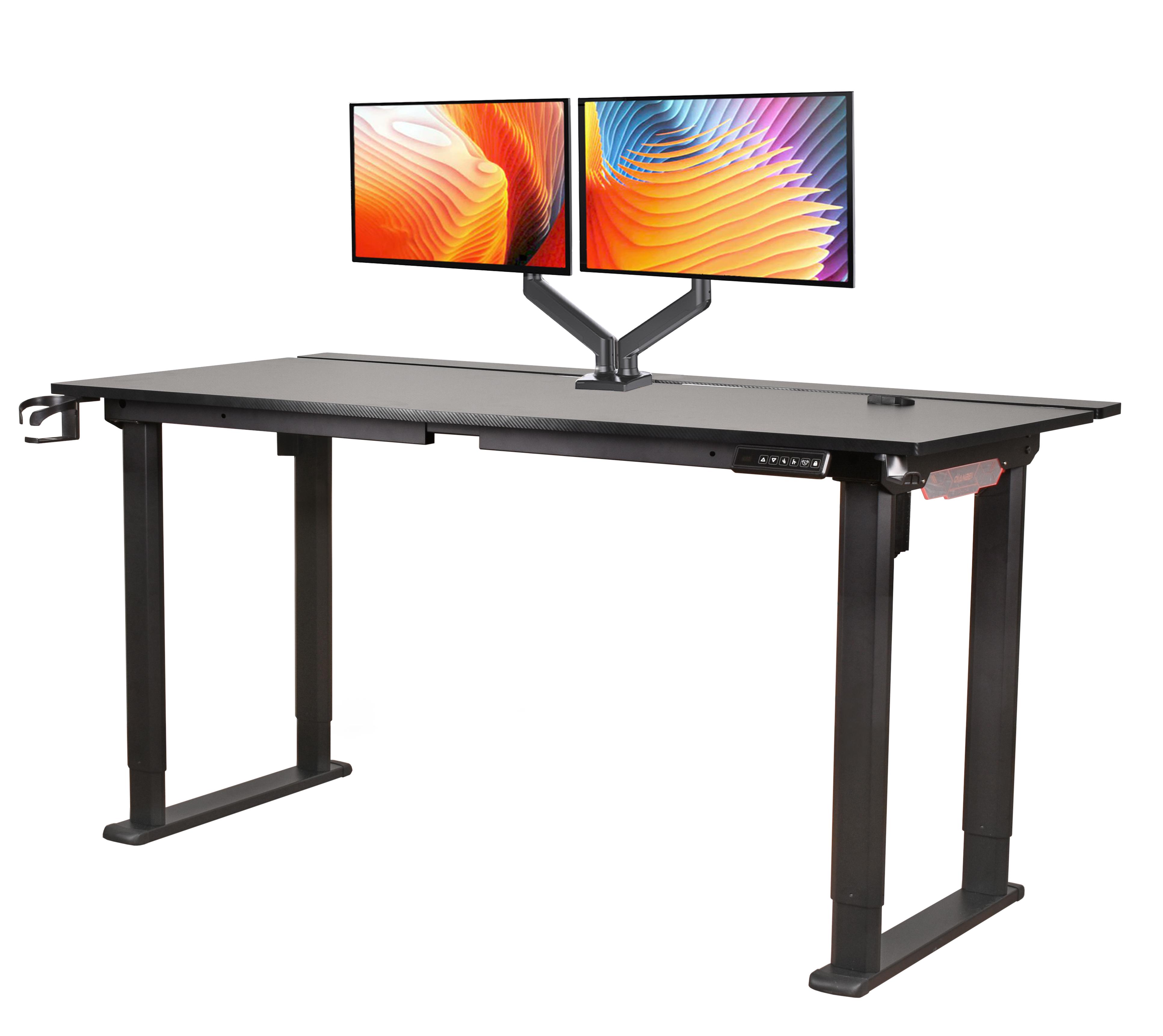 Компьютерный стол FlexiDesk с подсветкой двухмоторный 160x75 см (27895)