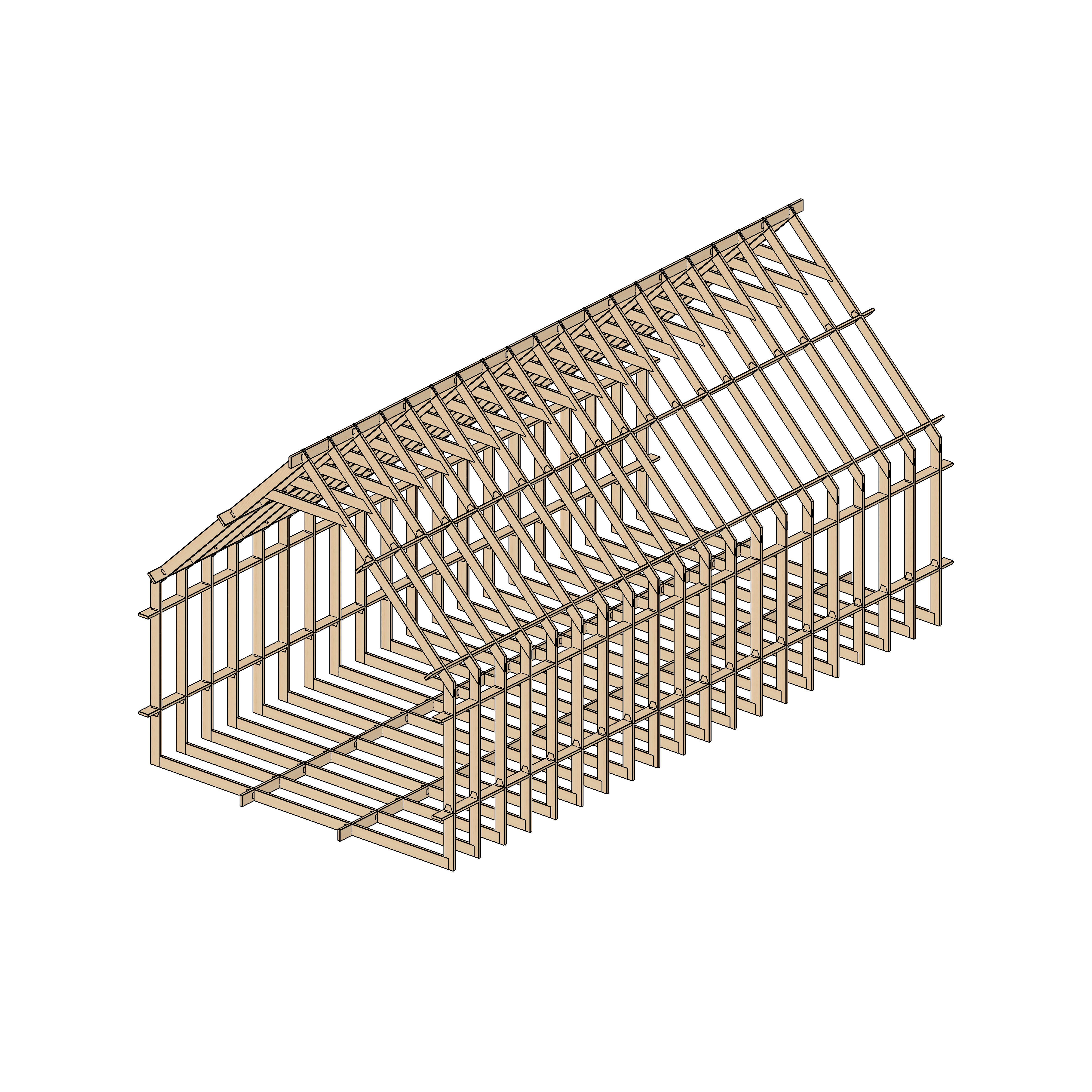 Модульный дом Freewood Kit 190V конструктор каркаса S 78 м2 (FFW KIT190V)