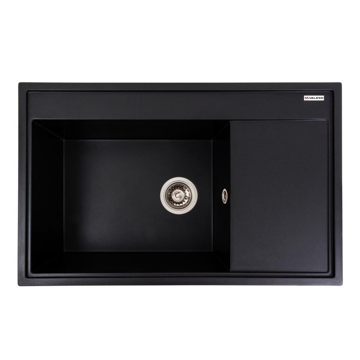 Мойка гранитная Valeso Azurit 790х500 врезная прямоугольная Черный матовый (PLTM-SP000047291)