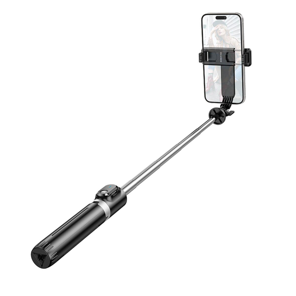 Селфи-палка монопод Borofone BY12 Diva live broadcast holder 55 mAh Bluetooth-кнопка Black (6941991111303)