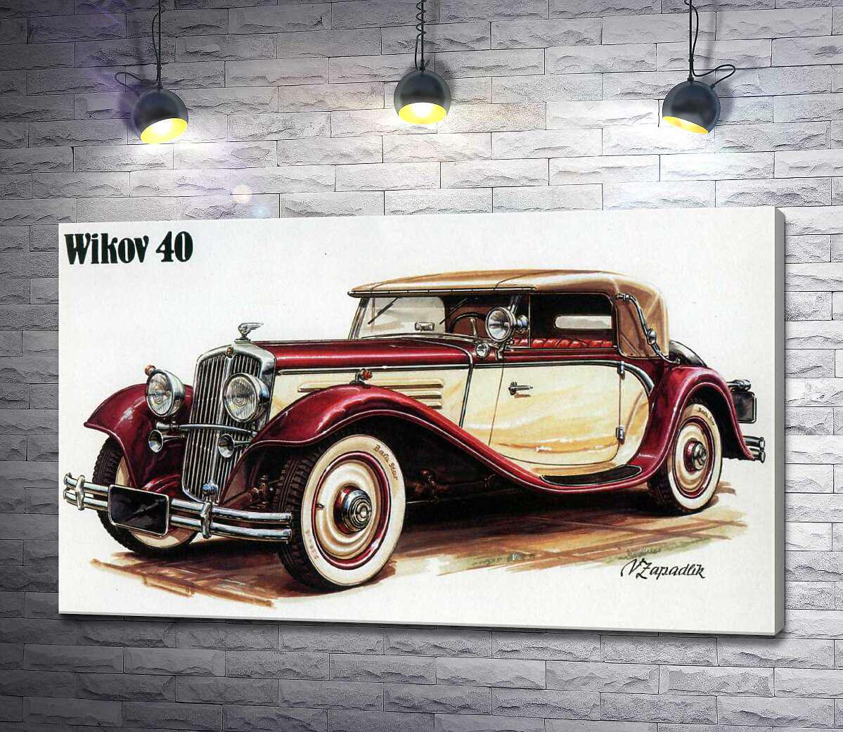 Картина ArtPoster Чешский ретро-автомобиль Wikov 40 100x61 см Модуль №1 (000622) Картина ArtPoster Чешский ретро-автомобиль Wikov 40 100x61 см Модуль №1 (000622)