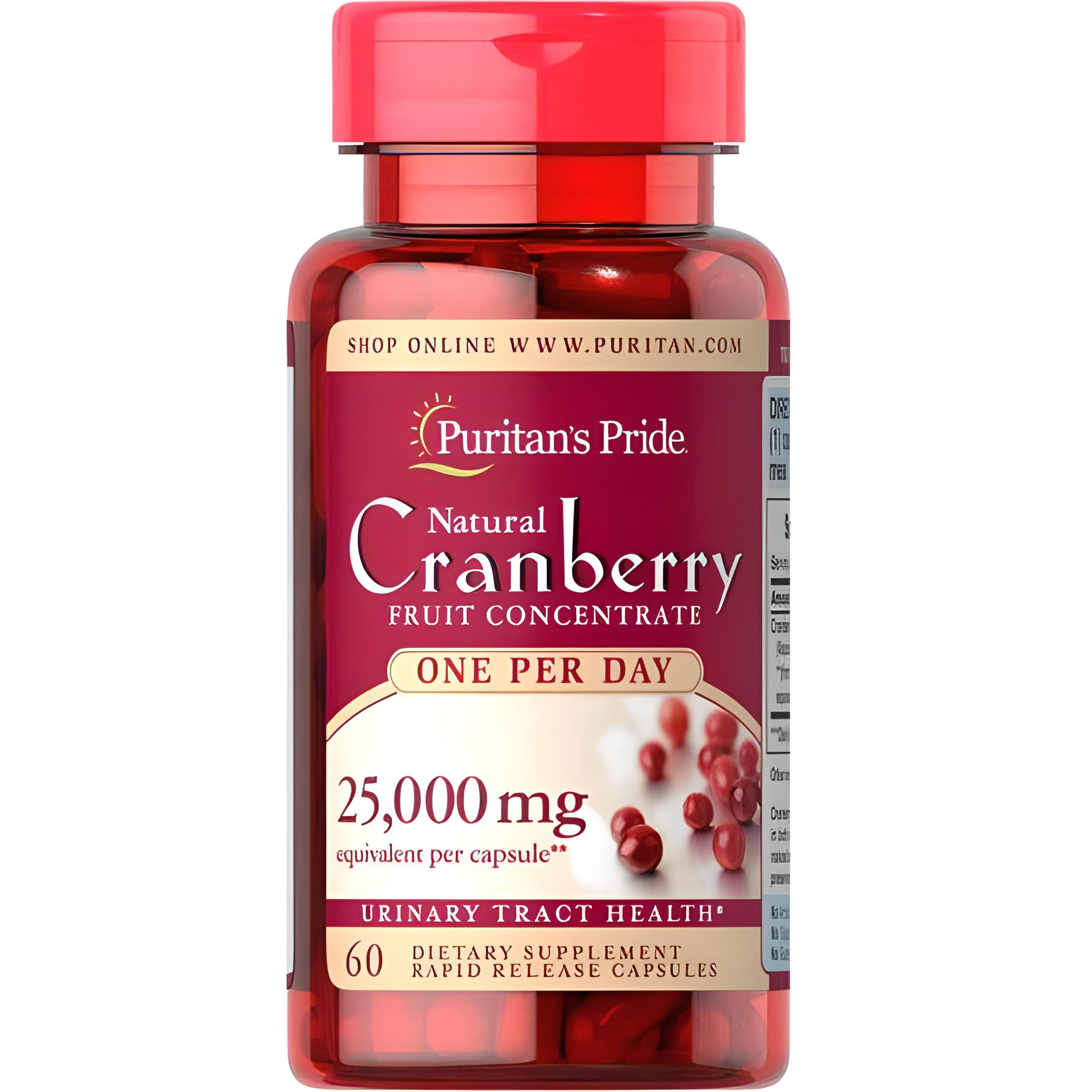 Журавлина Puritan's Pride Cranberry Fruit Concentrate 25 000 мг One per Day 60 Caps
