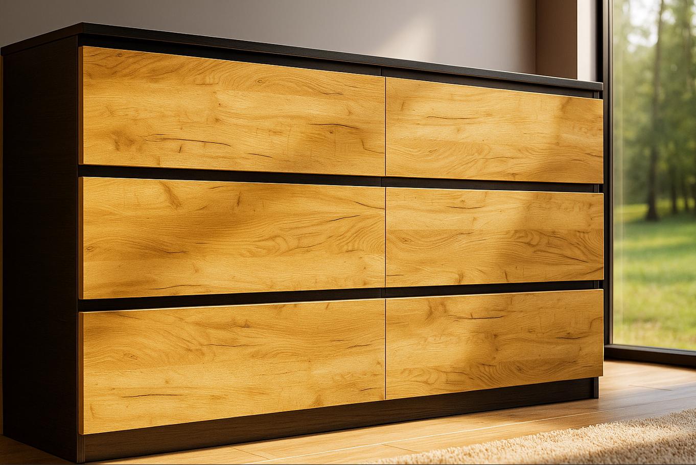 Комод Мастер Форм Брайт 1500х376х730 мм Венге магия/Дуб крафт золотой (07877)