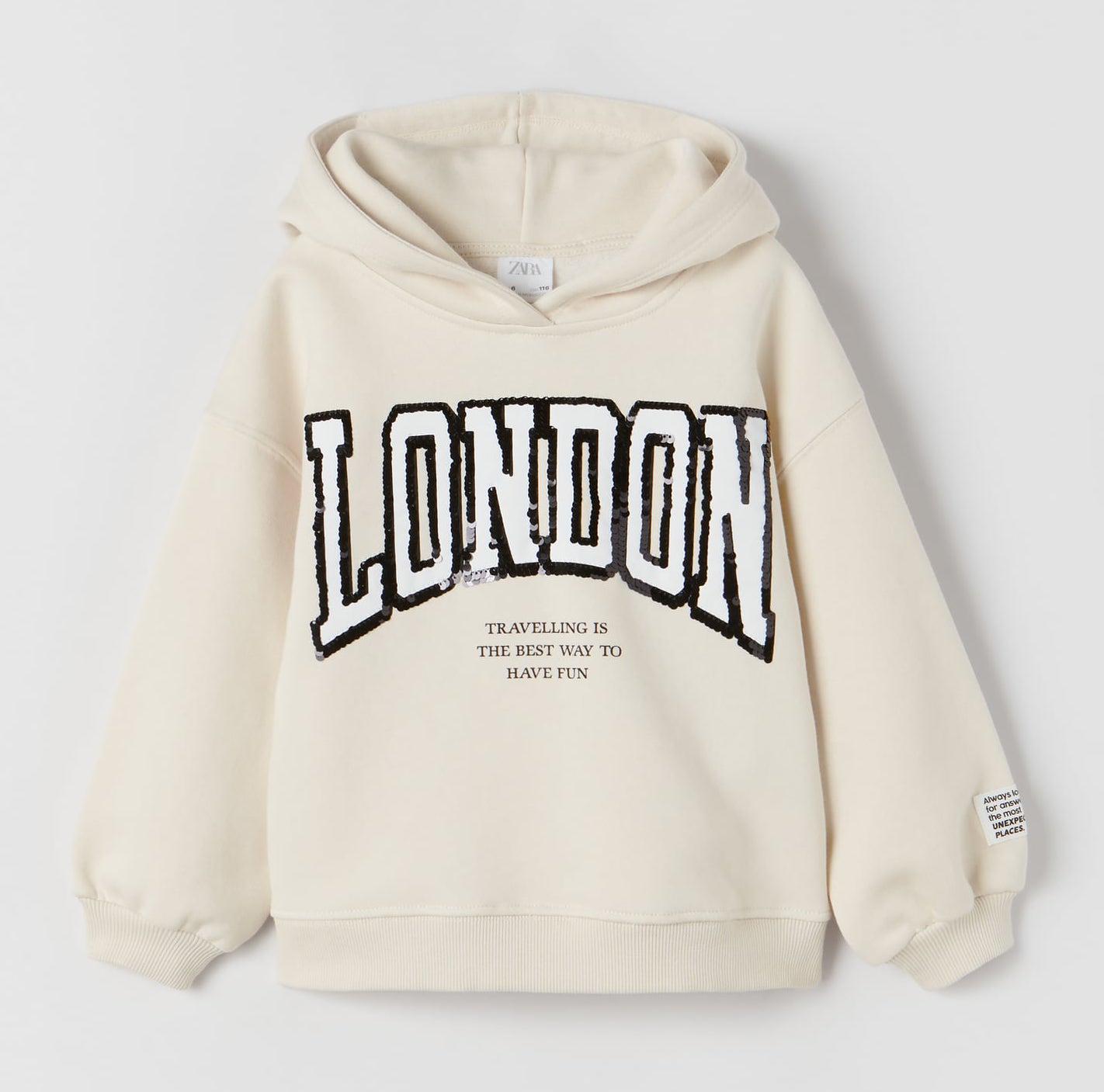 Худи для девочки Zara 110 см Молочный (9008702712)