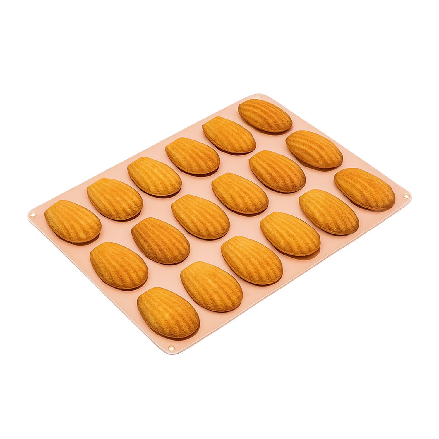 Форма для выпекания печенья силиконовая Мадлен C381 на 18 ракушек 32х24х1,4 см Бежевый (87171)