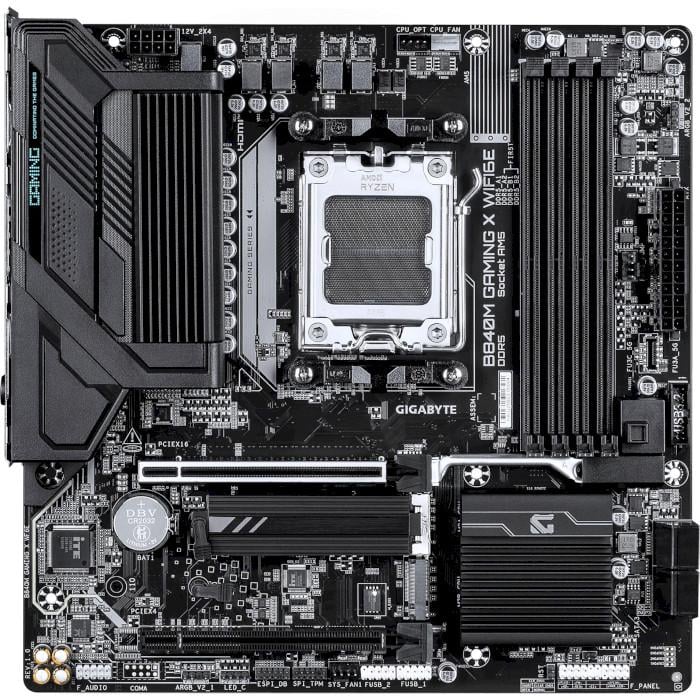 Материнська плата Gigabyte B840M GAMING X WIFI6E Micro-ATX sAM5 AMD B840 4xDDR5 2xM.2 4xSATA 2xDP HDMI 2.5 GbE Black (35227173)