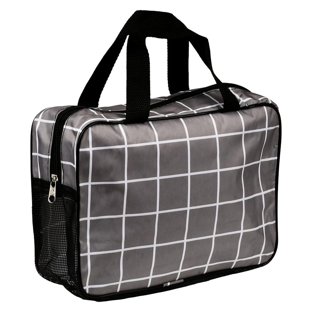 Косметичка дорожная Stenson Visual принт ячейка 26×18×9.5 см с 2 ручками Серый (R33400)