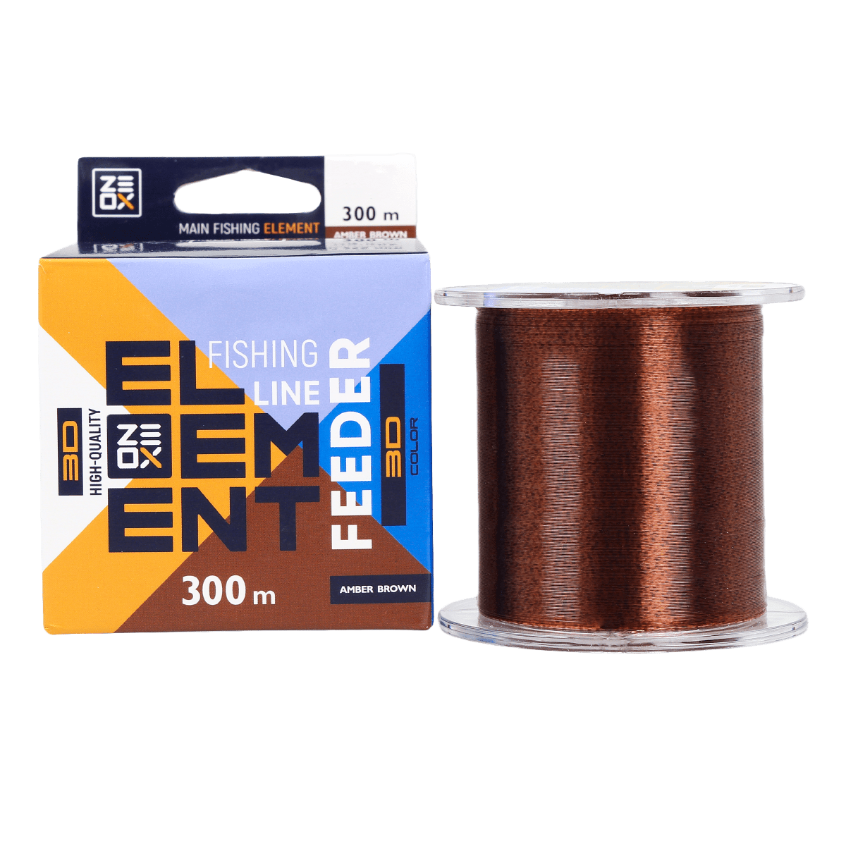 Леска Zeox 3D Element Feeder 300 м 0,285 мм Amber Brown (1895557578)