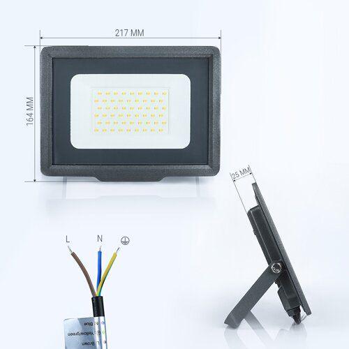 Прожектор Biom 50W S5-SMD-50 Slim 6200К 220V IP65 (14579) - фото 2