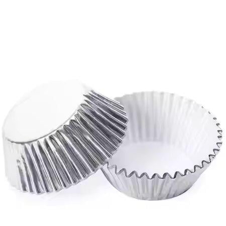 Форми для кексів Stenson паперові 11 см 100 шт. Silver (610157)