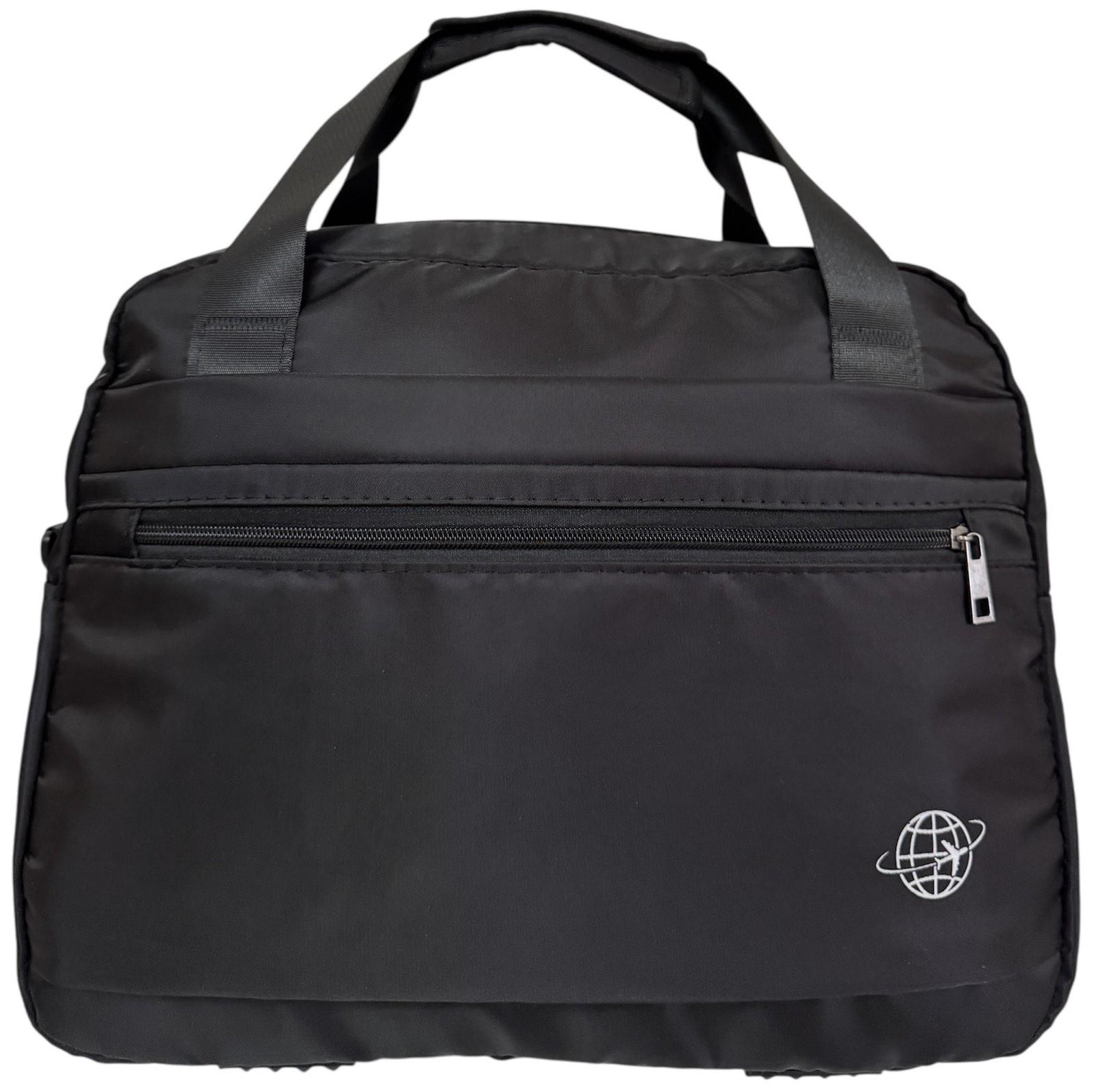 Сумка дорожня для перельотів у літаку ручна поклажа 40х20х30 см Чорний - фото 4