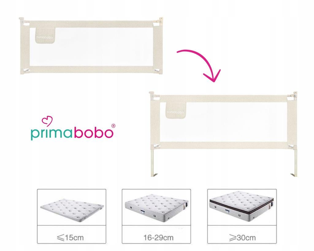 Бортик захисний для ліжка Primabobo Classic 200 см Бежевий (BCL01_BE 200) - фото 4