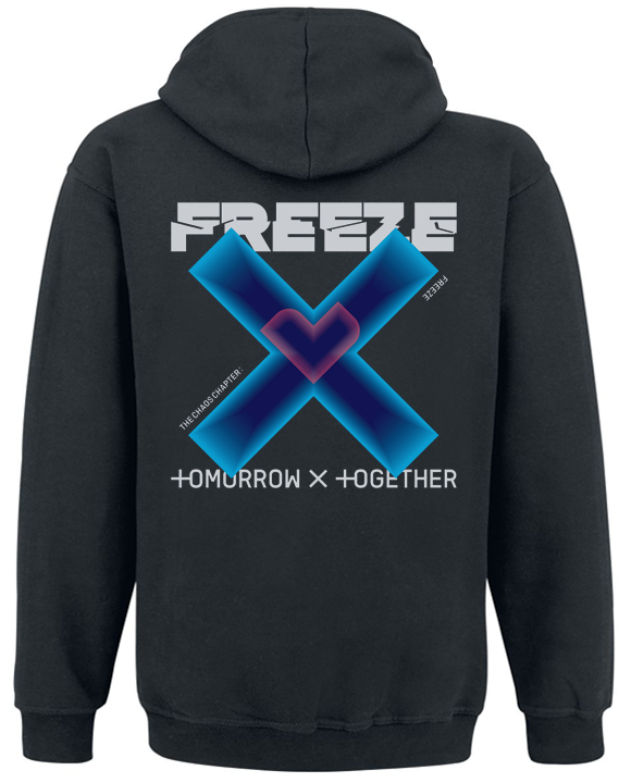 Толстовка з блискавкою "Tomorrow X Together The Chaos Chapter Freeze" XL Чорний (58153) - фото 2 Толстовка з блискавкою "Tomorrow X Together The Chaos Chapter Freeze" XL Чорний (58153) - фото 2