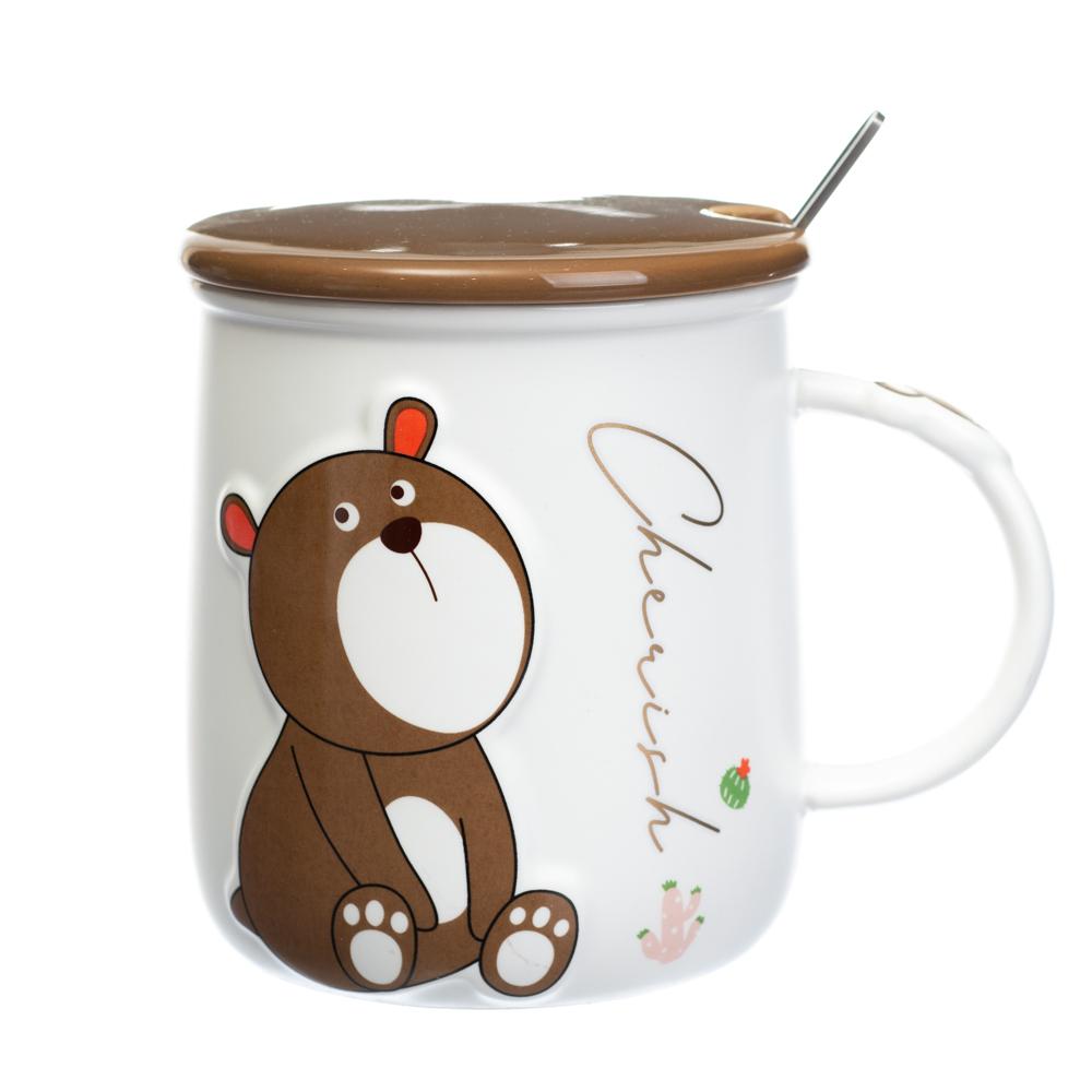 Керамическая чашка Elisey Funny bear 400 мл Коричневый (8805-014)