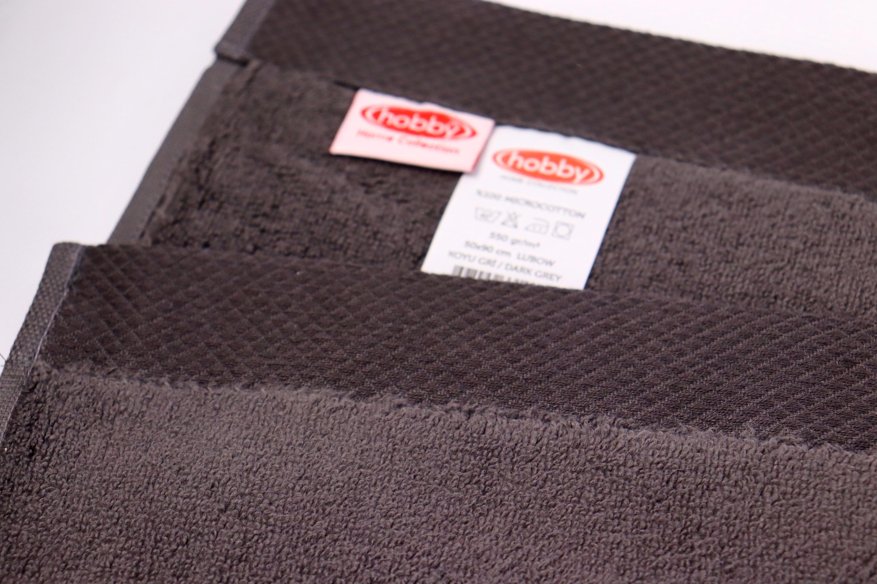 Рушник Lubow Microcotton 50х90 см 550 г/м2 Темно-сірий - фото 7 Рушник Lubow Microcotton 50х90 см 550 г/м2 Темно-сірий - фото 7