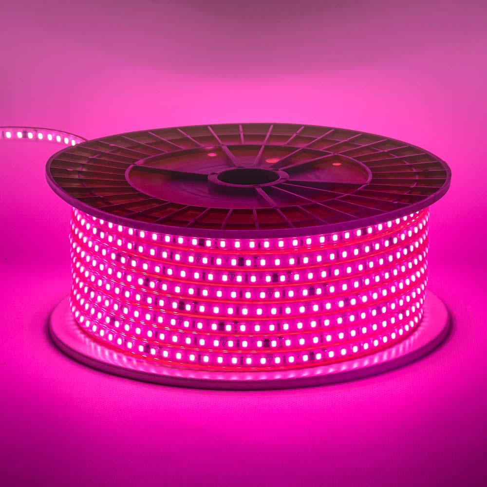 Светодиодная линейка герметичная AVT 220V SMD2835 120LED/м 9 Вт/м IP65 11х5,5 мм 1 м Розовый (1022494)