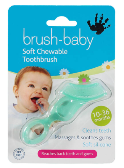 Щітка з прорізувачем BRUSH-BABY Chewable Toothbrush&Teether для дітей до 3 років (04411)