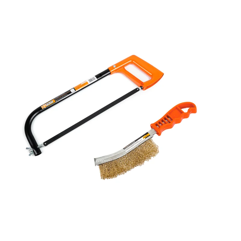 Набор для работы с металлом Polax ножовка по металлу и щетка "Ирокез" (335-39)