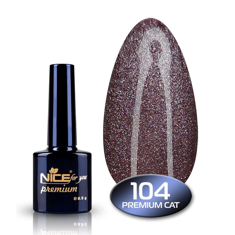 Гель-лак Nice for you Premium Cat 8,5 г №104 Каштаново-коричневий - фото 1