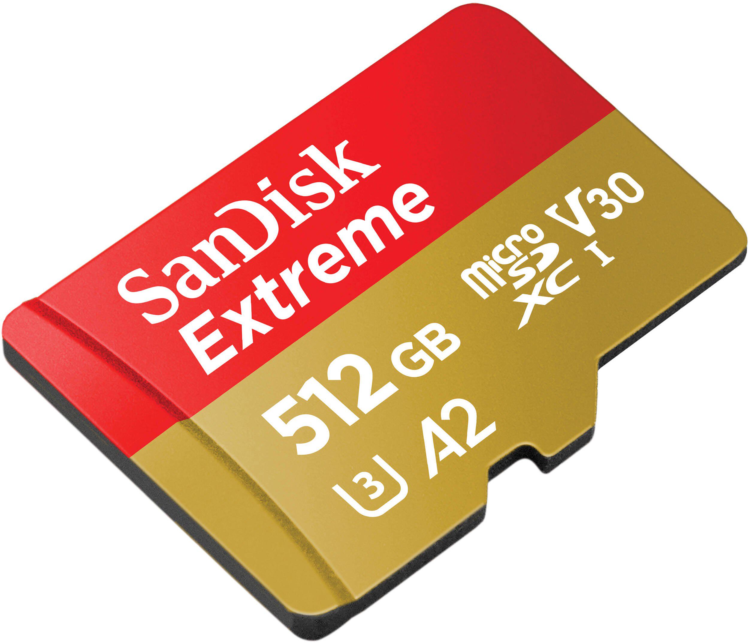 Карта памяти SanDisk microSDXC Extreme Pro 512 Гб + SD адаптер (C10/U3/V30/A2) - фото 4