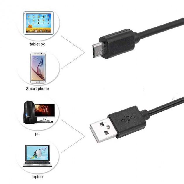 Эндоскоп цифровий Xiamen 3в1 камера micro USB/USB/Type-C 5 мм 2 м (HP050517) - фото 4