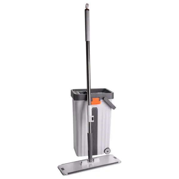 Швабра с ведром для отжима двухсекционная ручка телескопическая с колесами 14 л Швабра с ведром для отжима двухсекционная ручка телескопическая с колесами 14 л