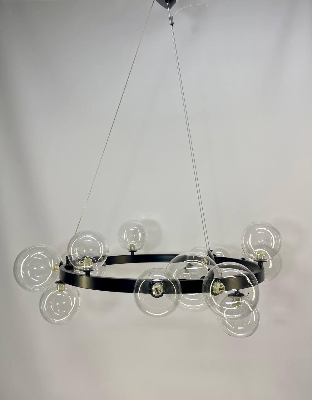 Люстра підвісна із прозорими плафонами Zilini HSL8195 з прозорими плафонами Чорний (23910609) - фото 2 Люстра підвісна із прозорими плафонами Zilini HSL8195 з прозорими плафонами Чорний (23910609) - фото 2