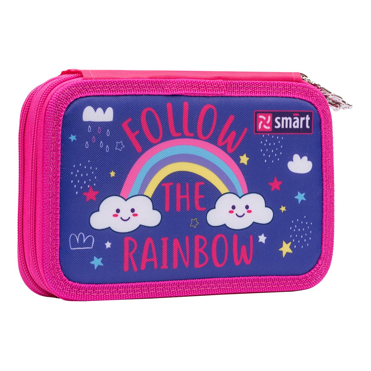 Пенал-книга твердий Smart подвійний HP-01 Follow the rainbow Фіолетовий (532818)