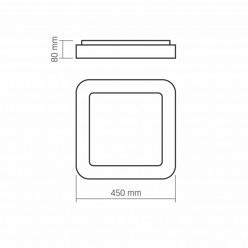 Світильник стельовий Videx EDGE-SC-72W квадратний Білий (VLE-ESC-72W) - фото 6