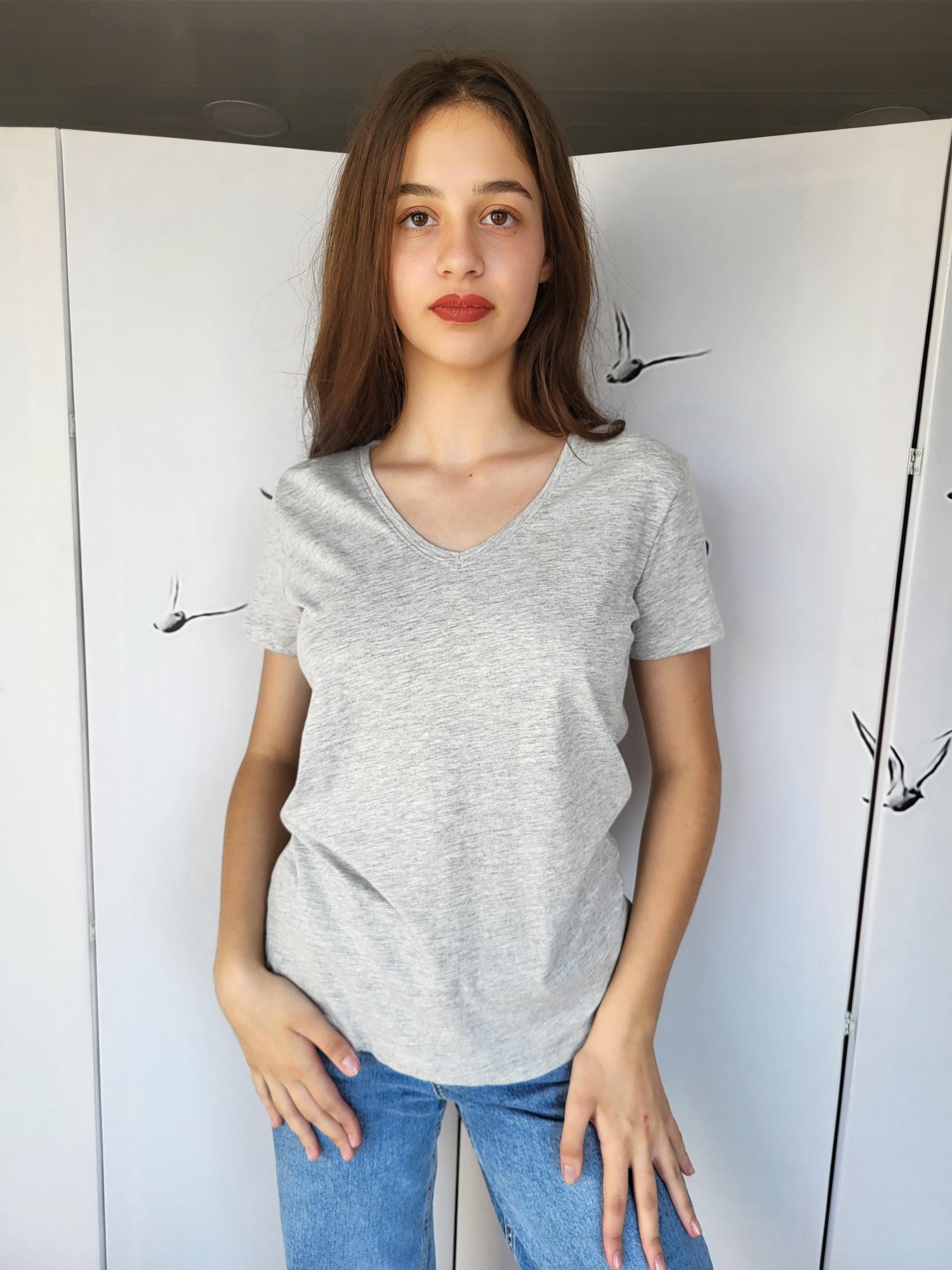 Футболка женска Pink Woman 10975 L Светло-серый (46)