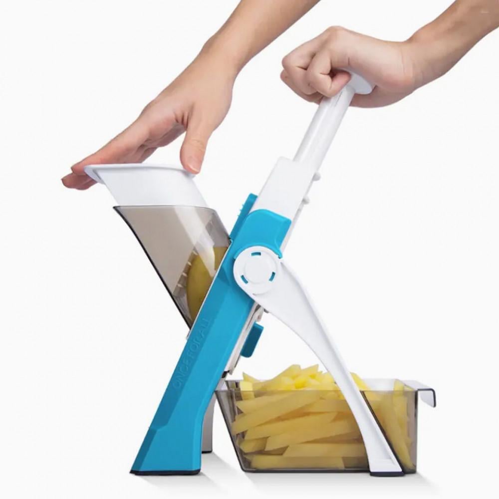 Овощерезка-мультислайсер Safe Spring Slicer Синий - фото 3 Овощерезка-мультислайсер Safe Spring Slicer Синий - фото 3