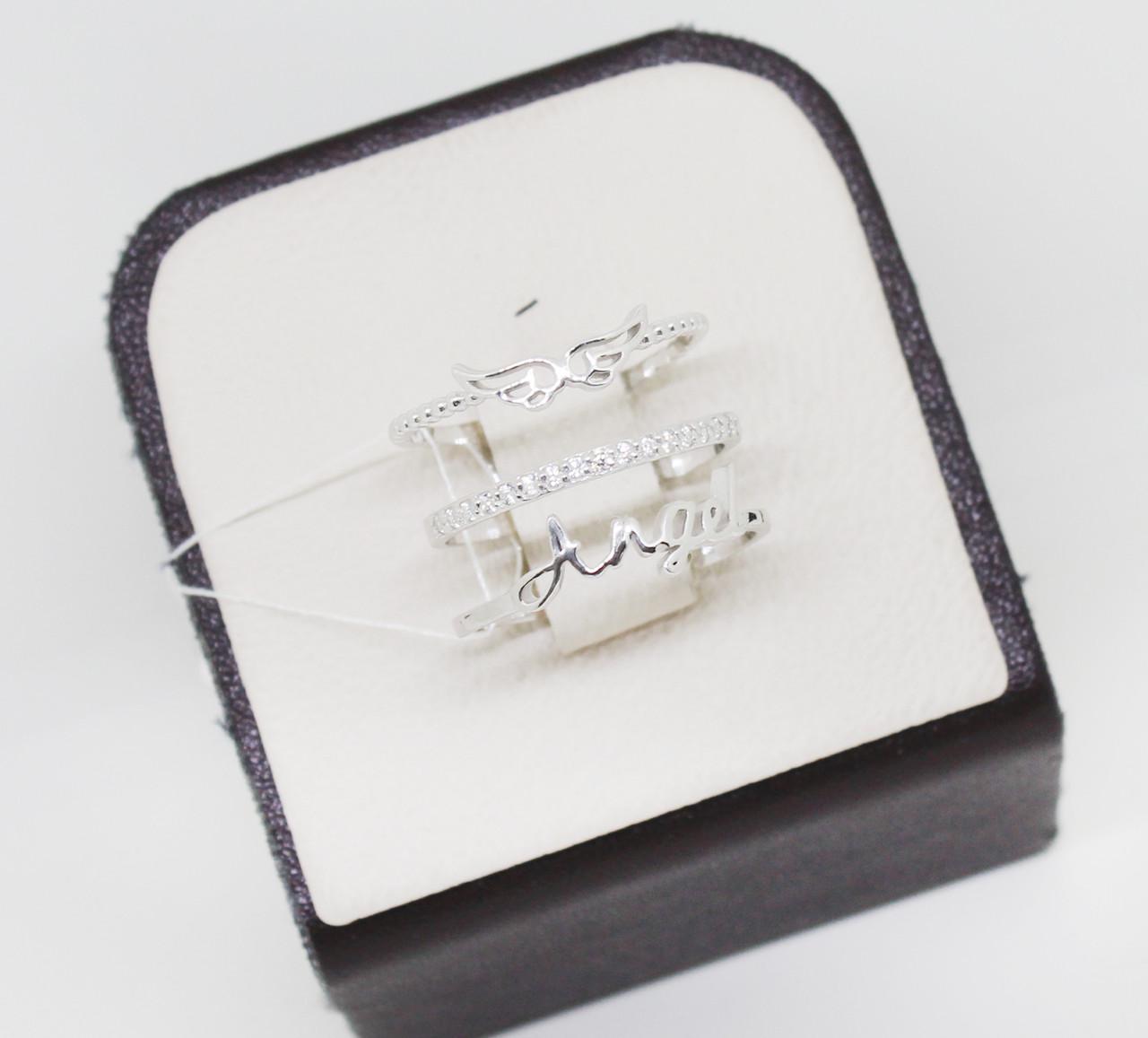 Кольцо серебряное Ангел с кубическим цирконием р. 18 3,7 г (1274403795) Кольцо серебряное Ангел с кубическим цирконием р. 18 3,7 г (1274403795)