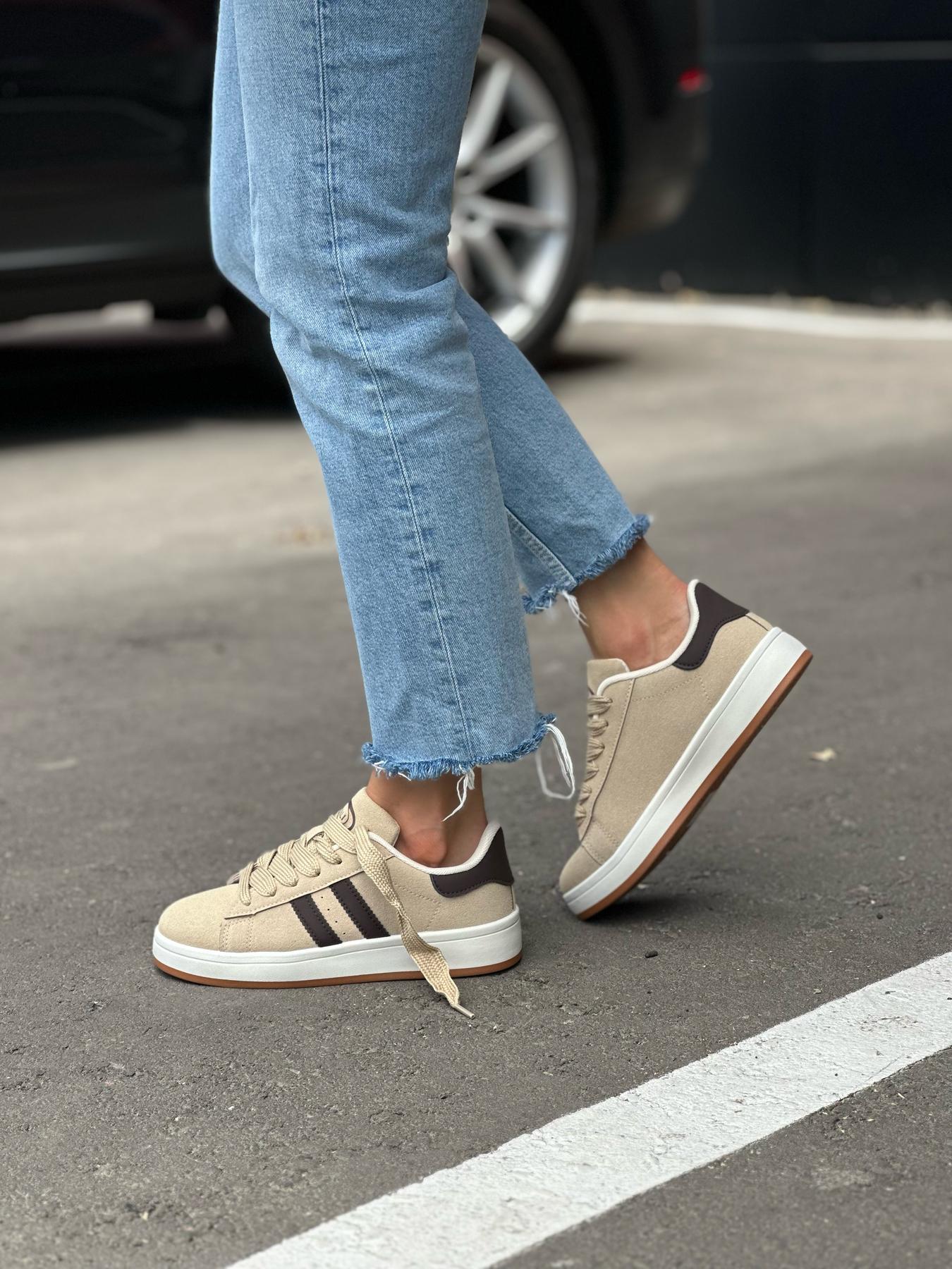 Кеды женские эко-замша р. 38 Бежевый (10285679) - фото 2