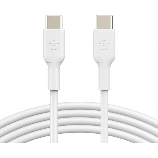 Belkin Кабель Belkin USB-С-USB-С, PVC, 1m, white (CAB003BT1MWH) - фото 1