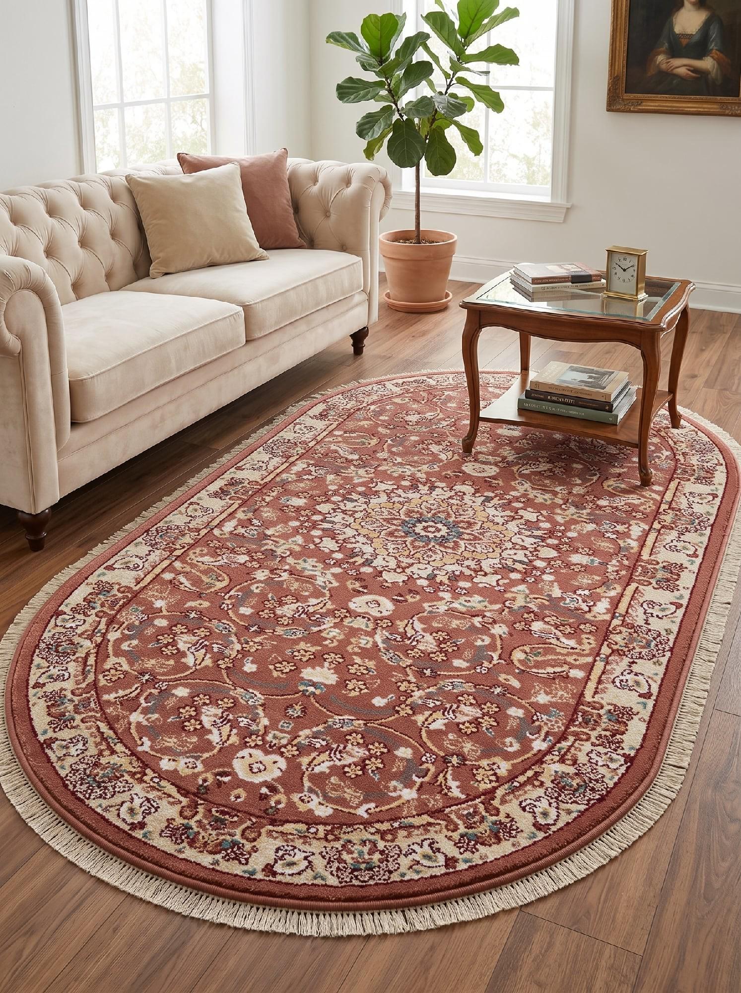 Ковер Iranian Star 4130a овал 200x300 см Tile (105942030)