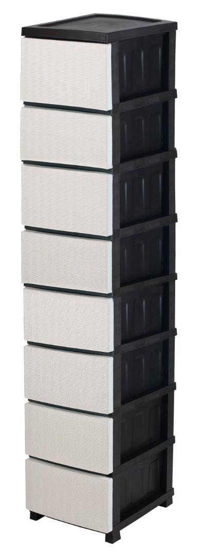 Комод пластиковый RIO Black/White (8-12-10477)