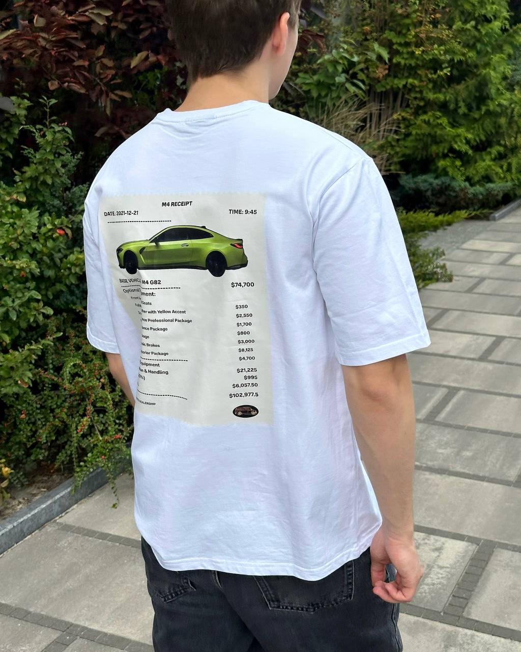 Футболка MEAN LTD RECEIPT BMW M4 G82 M Белый (MLD28801502) - фото 2 Футболка MEAN LTD RECEIPT BMW M4 G82 M Белый (MLD28801502) - фото 2
