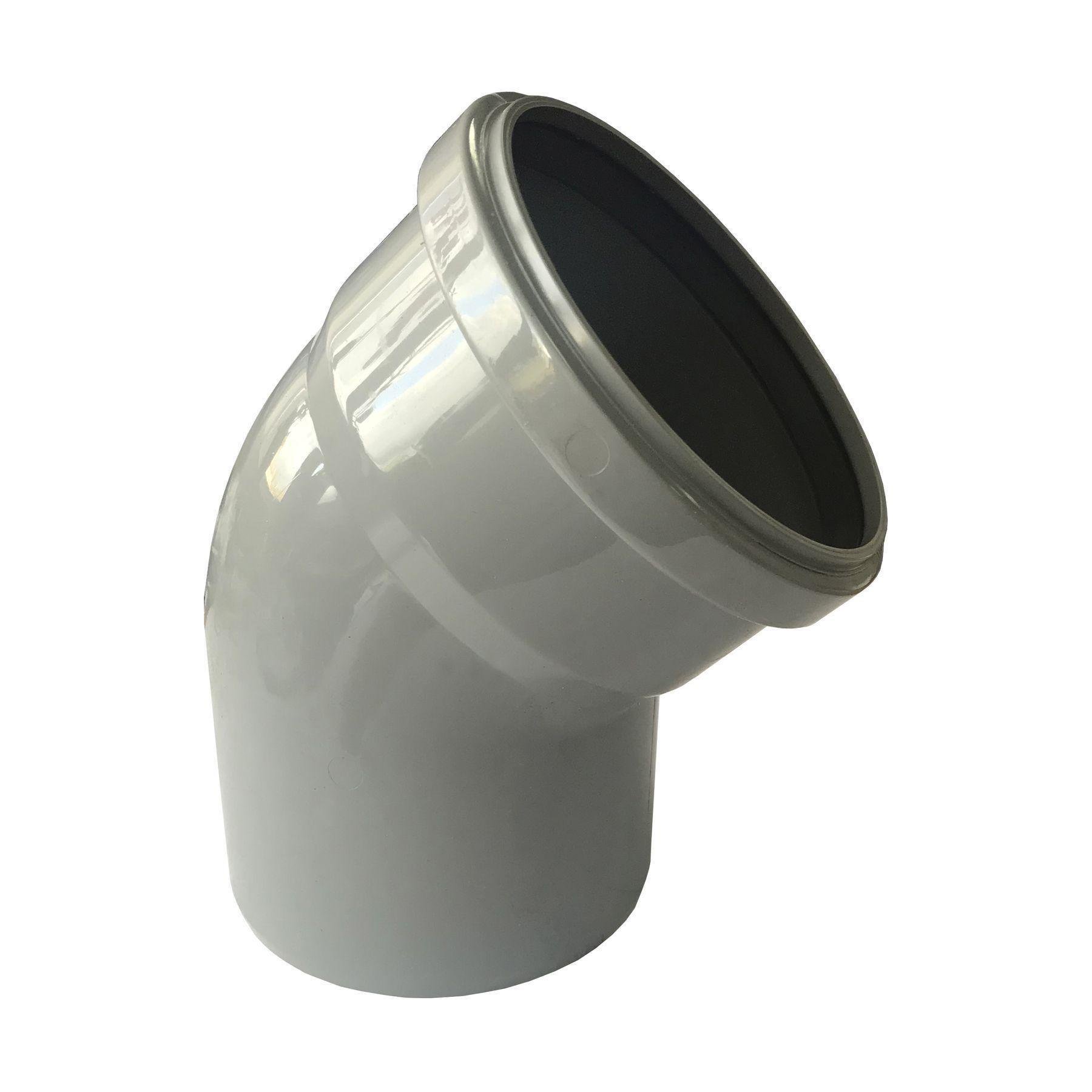 Колено канализационное VSplast 110x45° Серый (23184442)