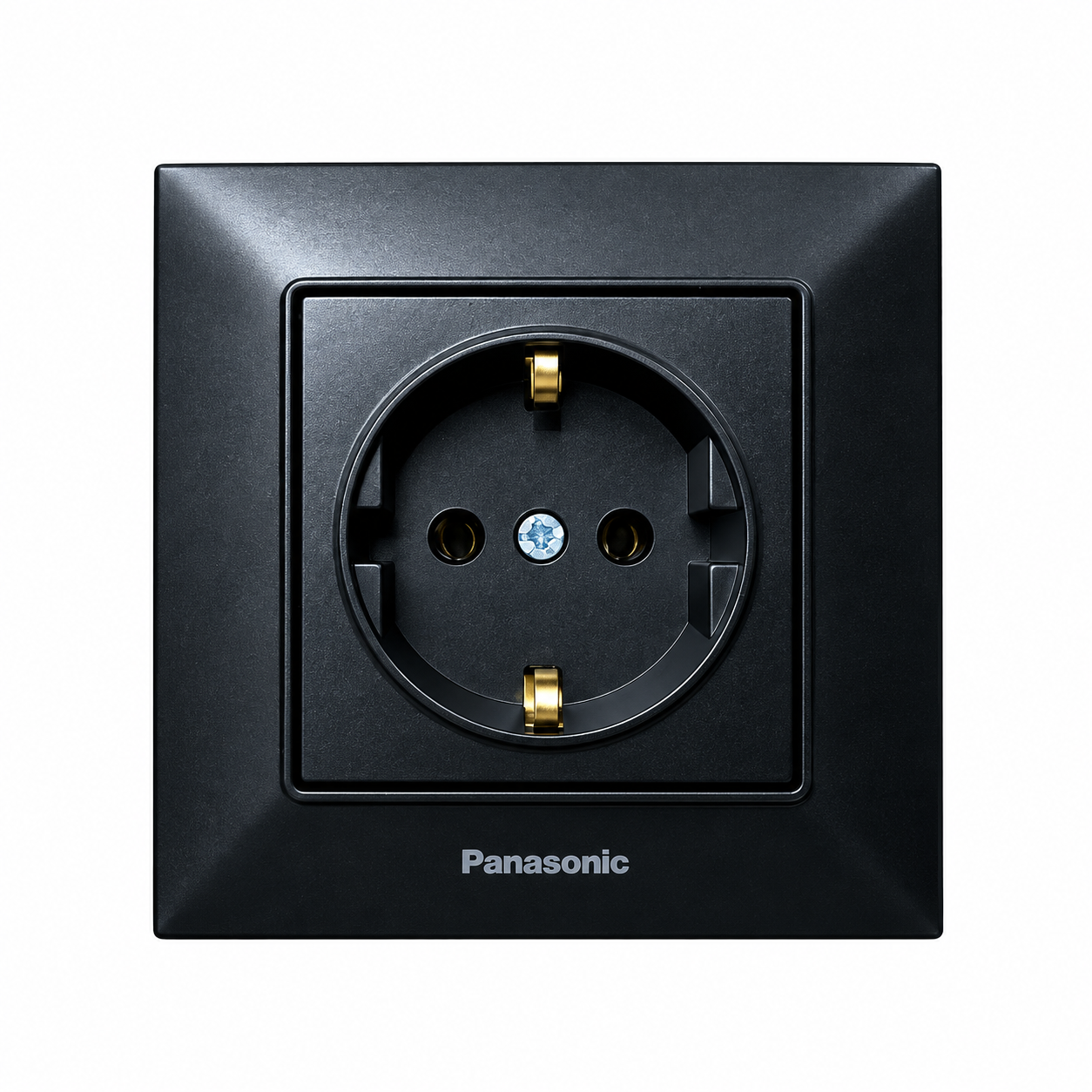 Розетка 1-я с заземлением Panasonic Arkedia Slim Черный