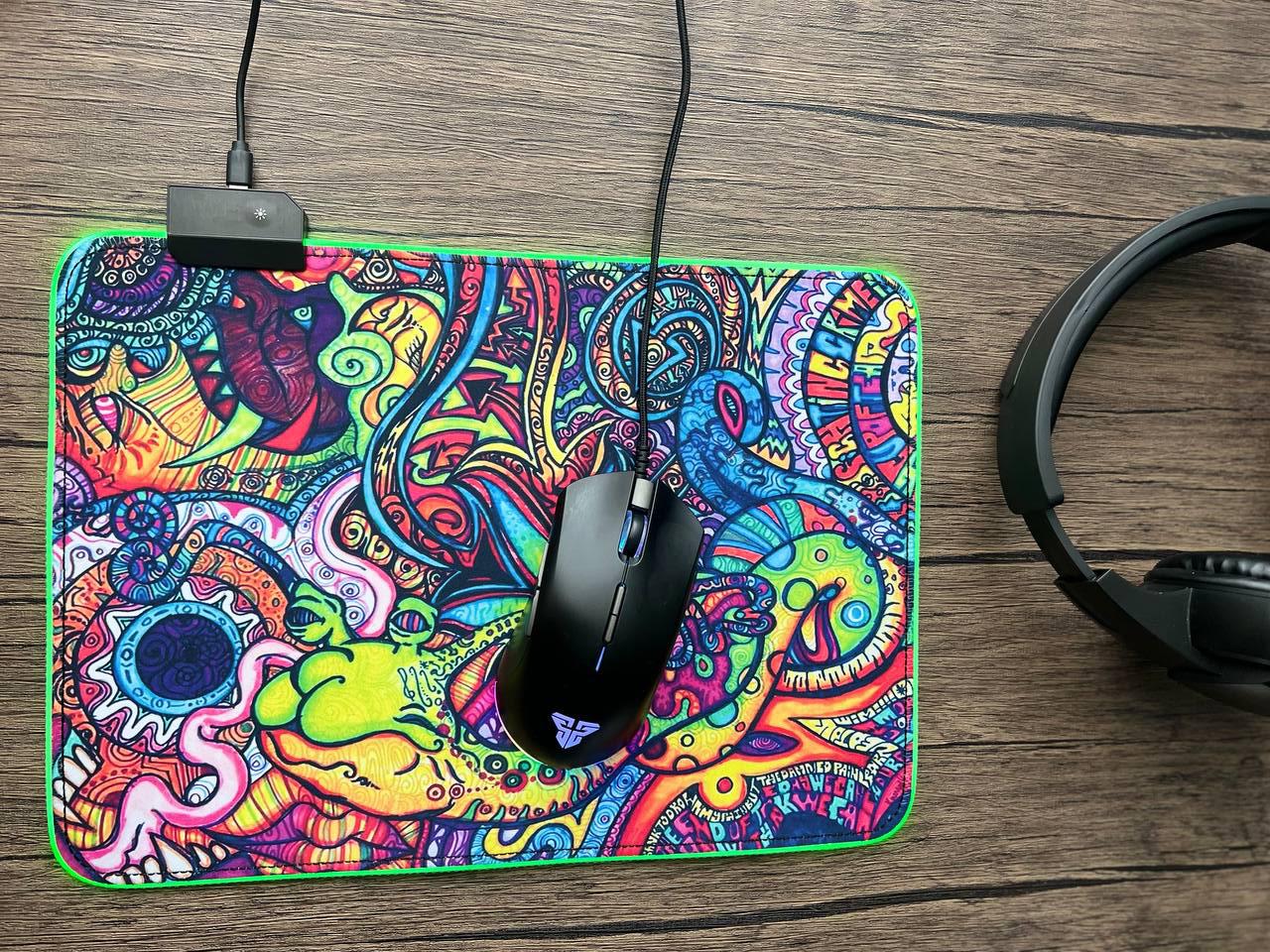 Коврик для мыши с подсветкой RGB Speed 250x350x4 мм (3502504) - фото 5 Коврик для мыши с подсветкой RGB Speed 250x350x4 мм (3502504) - фото 5