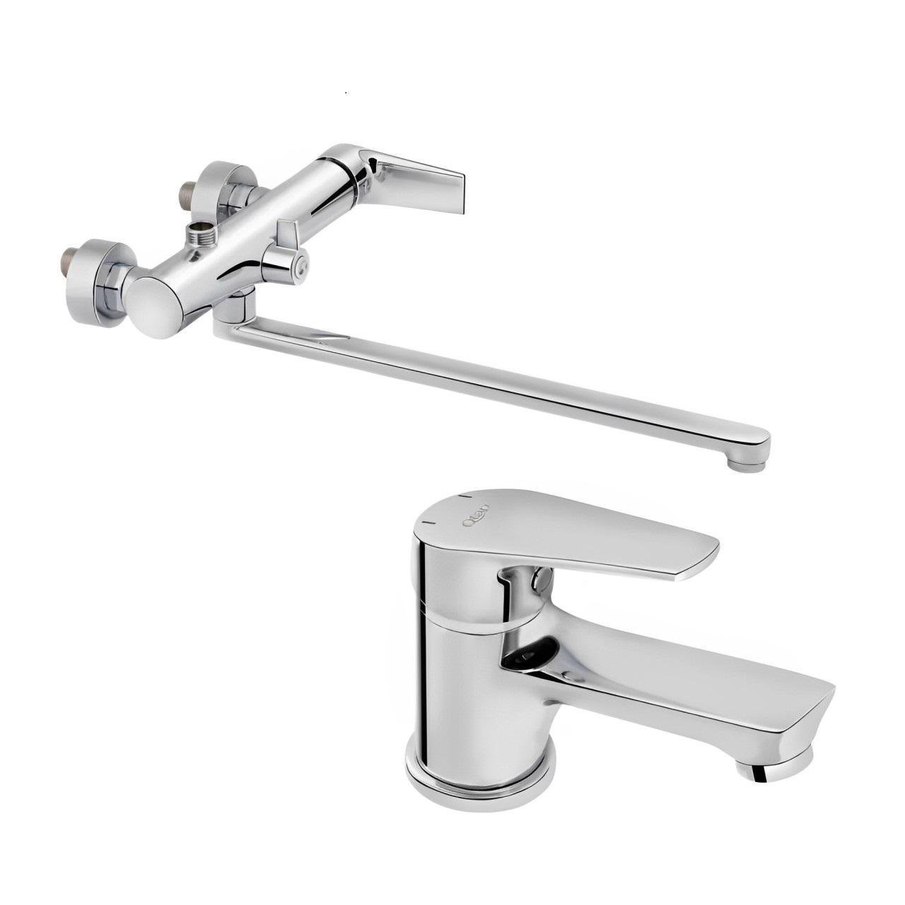 Комплект смесителей для ванны Q-tap Ortiz QTORTCRM001/QTST3245102FC Хром (24582388)