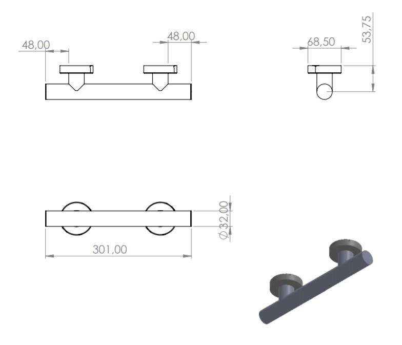 Поручень-ручка Maxiflow 30 см D32 4824.3230P.304.00 - фото 2 Поручень-ручка Maxiflow 30 см D32 4824.3230P.304.00 - фото 2