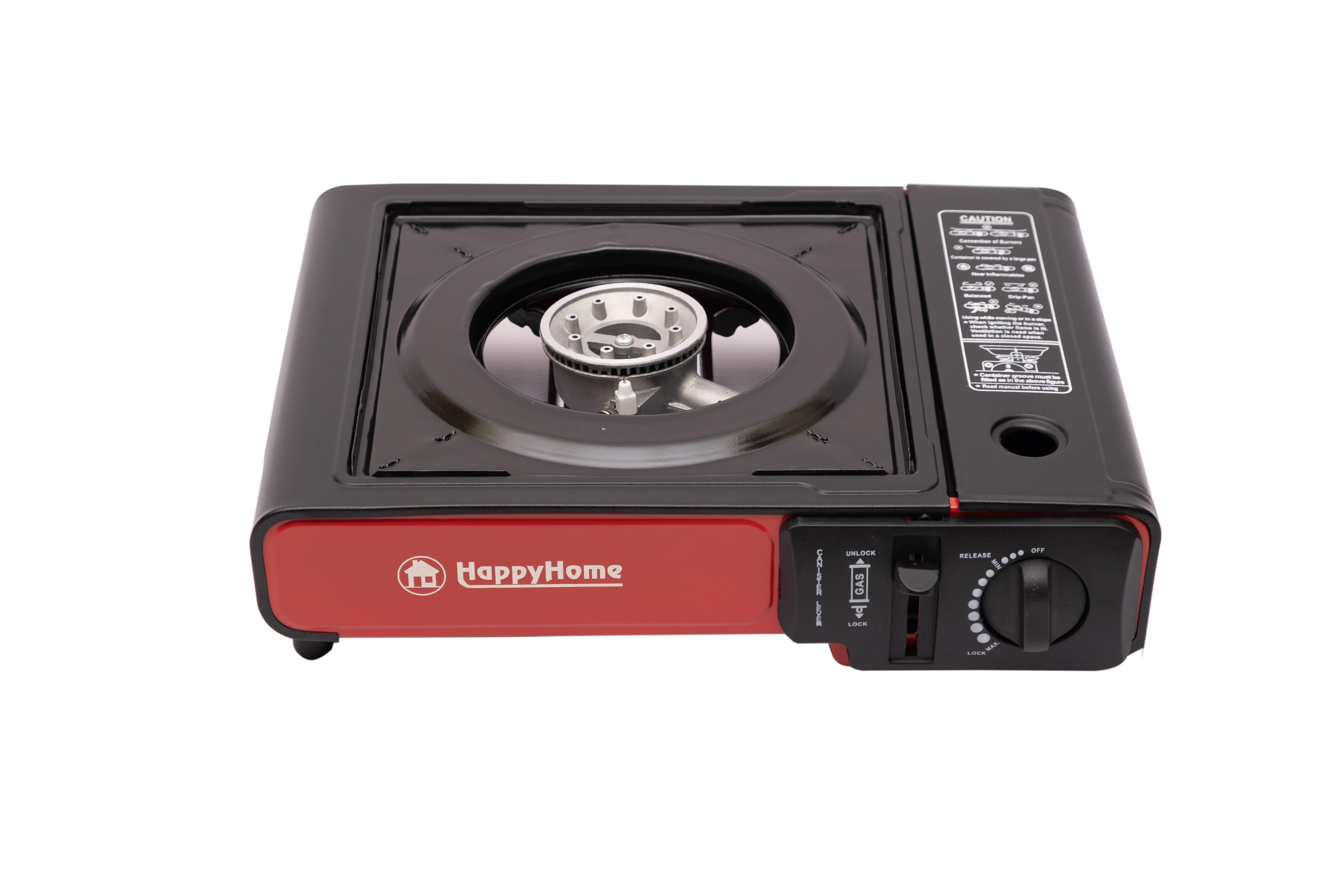 Портативная газовая плитка двойного действия с переходником (KL-51)