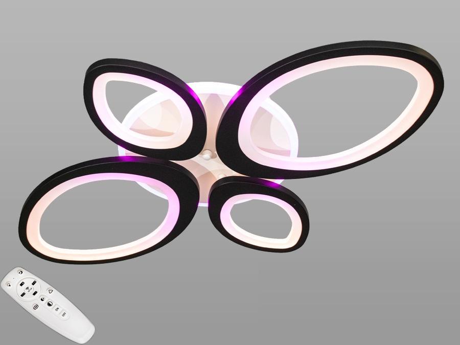 Люстра потолочная Octav светодиодная с диммером 85 Вт (8059/2+2BK LED) Люстра потолочная Octav светодиодная с диммером 85 Вт (8059/2+2BK LED)